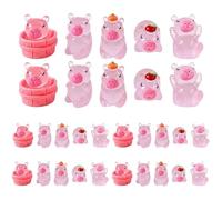 Mini animales luminosos de resina, 30 piezas que brillan en la oscuridad, figuras de carpincho, pequeños animales de resina hechos a mano para manualidades, funda de teléfono y decoración del ho