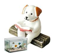Mini Animals Figurine, Cute Waterproof Pet Figures, 1.14 X 0.98 X 1.10 in Resin Aquarium Ornaments, Tiny Animal Figurines for Turtle Reptile Tank, Habitat Accessories for Shrimp Snake Gecko Frog