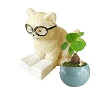 Mini Animals Figurine, Cute Waterproof Pet Figures, 1.14 X 0.98 X 1.10 in Resin Aquarium Ornaments, Tiny Animal Figurines for Turtle Reptile Tank, Habitat Accessories for Shrimp Snake Gecko Frog