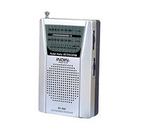 Mini antena telescópica portátil de radio AM/FM receptor mundial BC-R60 funciona con pilas Universal Radio de bolsillo portátil receptor AM/FM altavoz integrado
