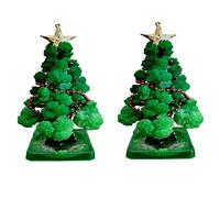 Mini árbol de Navidad, árbol de Papel, Kit de Cultivo de Cristal/Adornos de decoración de Juguete, Kits de Ciencia y Juguetes guía de Aprendizaje (2 Unidades)