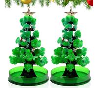 Mini árbol de Navidad Artificial, 2 Unidades de árbol de Navidad mágico Creciente, Cultivo de Cristal, árbol de Navidad pequeño, árbol de Navidad mágico, árbol de Papel mágico, árbol de Crista