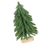 Mini árbol de Navidad Artificial con Base de Madera y Copa de Pino Verde, decoración navideña, árbol Festivo para el hogar, Escritorio, escaparates y Fiestas