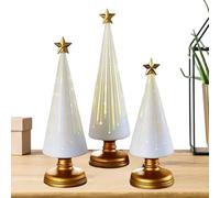 Mini Árbol De Navidad - Material De Resina De 3 Piezas | Árbol De Navidaad De Mesa | Figuras De Árboles De Navidad Para Decoración Del Hogar De Vacaciones, Estante De Escritorio De Oficina Y Decoració