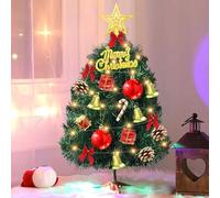 Mini Árboles De Navidad 30cm, Mini Árbol de Navidad Artificial con Luces LED, Arbol Navidad Pequeño, Árbol de Navidad Artificial, Árbol de Navidad de Mesa, para Decoración de Escritorio