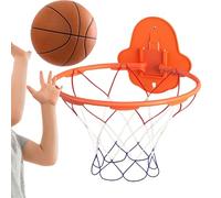 Mini aro de Baloncesto para Interiores: de Juego Plegable y silencioso, aro Adhesivo montado en la Parte Posterior | Tablero de Baloncesto de Metal ABS Duradero, Equipo de Juego para Desarrollo
