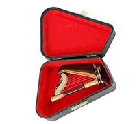 Mini Arpa Instrumento Mesa Ornamento Estatuilla Miniatura Modelo Musical Mini adorno musical