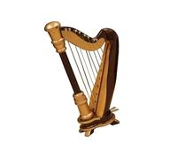 Mini Arpa Modelo Ornamento Artesanías De Madera Colección De Instrumentos Musicales Decoración Del Hogar Mini adorno musical (Size : 20cm harp)