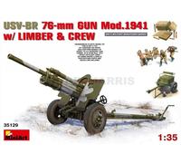 Mini Art 35129 1/35 Usv-Br 76 Mm Cañón Mod.1941 Con Limber Y Tripulación
