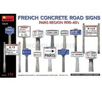 French Concrete Road Signs 1930-40s Paris Region 1 :3 5 Plástico Modelo Kit