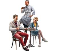 Mini Art 38090 1:35 Camarero y Visitante de Café - Set 2 - reproducción Fiel, modelismo, Kit plástico, Manualidades, Hobby, Pegar, maquetas, Montar, sin Pintar