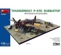 Mini Art 48018 1/48 Thunderbolt P-47D Bubbletop Con Base Y Accesorios. Gran Set