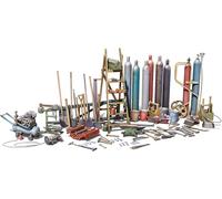 Mini Art 49013 Kit de Herramientas Escala 1:48 - reproducción Fiel del Original, modelismo, Kit de plástico, Manualidades, Hobby, Pegar, maquetas, Montar, sin Pintar