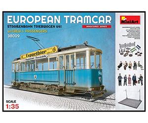 Mini Art 550038009 MiniArt 38009 1:35 Diorama Tranvía con Base/Zub. - Reproducción Fiel, construcción de Modelos, Kit de construcción de plástico, Manualidades, afición, Pegar, maqueta, Montaje, sin