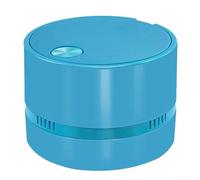 Mini aspiradora de escritorio con potente succión para eliminar eficazmente el polvo, migas y desechos en mesas, teclados y superficies de sofá (azul)