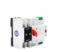 Mini ATS (Interruptor de Transferencia Automática) de Doble Potencia, 2/3/4 polos, CA 110V/230V, 125A, Selector Eléctrico, Alimentación Ininterrumpida(2P,AC 230V)