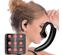 Mini Auricular Tooth Auriculares de conducción Deportiva Auriculares para Juegos de música Auriculares estéreo Bone- Auriculares inalámbricos con Gancho para la Oreja Auriculares (Black, One Size)