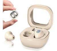 Mini auriculares invisibles inalámbricos para el trabajo, auriculares ocultos de perfil bajo para dormir, auriculares para dormir con batería de 24 horas con cable USB, tapas de repuesto, auriculares