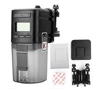 Mini Automatic Fish Feeder with Digital LCD Timer, Adjustable Portion Control for Flakes and Pellets, Programmable Aquarium Feeding Timer up to 4 Times Daily, Battery Powered Compa