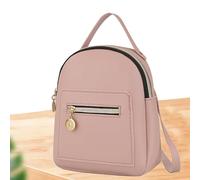 Mini Backpack Purse - PU Leather Mini Backpack For Women | Casual PU Leather Backpacks For Teen Girls With Zipper Pockets | 18x6x20cm Red Black Brown Gray Pinkish - For Shopping Dating Work Comm