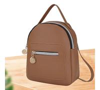 Mini Backpack Purse - PU Leather Mini Backpack For Women | Casual PU Leather Backpacks For Teen Girls With Zipper Pockets | 18x6x20cm Red Black Brown Gray Pinkish - For Shopping Dating Work Comm