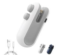 Mini Bag Sealer With Cutter And Magnet, 2025 New Rechargeable 2 in 1 Heat Sealer, Rechargeable Portable Handheld Vacuum Heat Sealing Machine for Snacks, Chips, Food Freshness Storage (White)