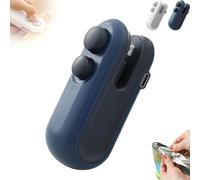 Mini Bag Sealer with Cutter and Magnet, Pickelect/Gettoreach Mini Bag Sealer, Small Household Hand Pressure Sealers, Portable Snack Plastic Bags Heat Sealing Machine, for Plastic Bags (Blue)