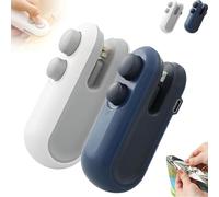 Mini Bag Sealer with Cutter and Magnet, Pickelect/Gettoreach Mini Bag Sealer, Small Household Hand Pressure Sealers, Portable Snack Plastic Bags Heat Sealing Machine, for Plastic Bags (Blue+White)