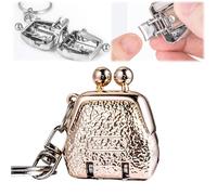 Mini Bag-Shaped Folding Nail Clippers, Foldable Portable Travel Size Luxury Nail Cutter, Stainless Steel Mini Fingernail Clipper with Keyring,for home, travel, keeps nails neat anytime (gold)