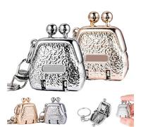 Mini Bag-Shaped Folding Nail Clippers, Stainless Steel Mini Fingernail Clipper with Keyring, Foldable Portable Travel Size Luxury Nail Cutter, Beautiful, Convenient And Practical (Mix)