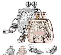 Mini Bag-Shaped Folding Nail Clippers,Stainless Steel Mini Fingernail Clipper with Keyring, Foldable Portable Travel Size Luxury Nail Cutter, Practical and Beautiful (Mix)