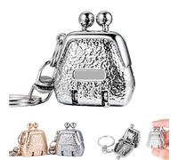 Mini Bag-Shaped Folding Nail Clippers, Stainless Steel Mini Fingernail Clipper with Keyring, Foldable Portable Travel Size Luxury Nail Cutter, Beautiful, Convenient And Practical (Silver)