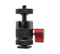 Mini Ball Head , Hot Shoe, Mount 360 Panning 1/4" Ball Head Adapter for DSLR Cameras, Video Monitor, Gopro, Mini DV,Flash Light,Microphone, Monopod.
