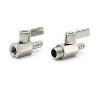 Mini Ball Valve 304 Stainless Steel Sanitary 8/10/12mm Hose Barb 1/8 1/4 1/2 3/8" BSP Male Female Threaded 2 Way Ball Valve(1/2",8MM_FEMALE)