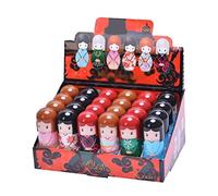 Mini bálsamo labial, bálsamo labial con forma de muñeca, 24 labios, humectante reparador para eliminar la piel muerta y nutrir (1 caja)