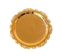 Mini bandeja de almacenamiento 3 uds., expositor joyería for foto decoración del hogar, accesorios para Anillos, Collares, Pulseras(Golden 15cm)