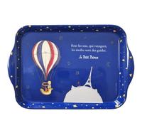 Mini bandeja Le Petit Prince en su montgolfío en la parte superior de la Torre Eiffel de París, melamina de calidad, tamaño mini