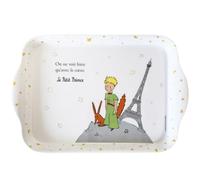 Mini bandeja Le Petit Prince se promenant avec Son zorro cerca de la Torre Eiffel de París - melamina de calidad - Taille Mini