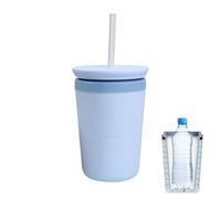 Mini Bandeja Para Hacer Hielo - Máquina Para Hacer Hielo De Silicona Con Tapa Con Pajita, Revestimiento Interior De Acero | Molde De Congelación Portátil, Ideal Para Bebidas De Té, De Café, Fácil