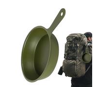 Mini bandeja para huevos, taza medidora de cocina de alta temperatura, sartenes antiadherentes de acero inoxidable, para viajes, cocina, apartamento, senderismo, picnic, camping, comer al aire libre