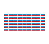 Mini banderas Conjunto de lisa - 20x12mm - Federación Rusa - Autoadhesivas - tatuajes de la bandera - para el coche, Oficina y Hogar - 54 piezas