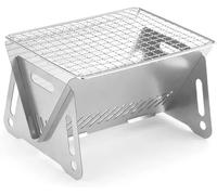Mini Barbacoa Portátil de Carbón Plegable, Ideal para Camping, Jardín, Fiesta, Picnic, Fácil de Usar y Limpiar, Para 1-2 personas（28 * 18 * 13cm)