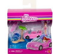 Mini Barbie Land - Juego de muñecas y vehículos, muñecas de 1.5 pulgadas y vehículos de juguete icónicos Barbie