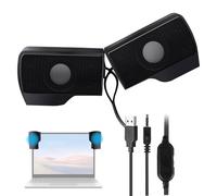 Mini Barra De Sonido USB: Altavoz Multimedia Con Cable, Dispositivo De Audio Externo Con Clip Que Proporciona Un Diseño Que Ahorra Espacio | Escritorio, Portátil, Estación De Trabajo, Aula, Oficina En