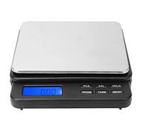 Mini báscula de cocina eléctrica digital inteligente de alta precisión con pantalla retroiluminada azul 1000g / 0,01g para el hogar(black)