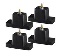 Mini Base de Goma Dividida - Goma 4Pcs11x4.9x8cm | Soportes aisladores de vibración de CA | Mini almohadillas antivibración para pies de condensador dividido | Soportes amortiguadores de aire acondici