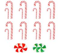 Mini Bastones de Caramelo Navideños Decoraciones de Bastone de Caramelos Falsos Árboles de Navidad Colgante de Candy Cane para Interior Exterior Christmas Tree Fiesta Navideña (Juego C-40pcs)