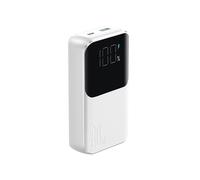 Mini batería externa de 10000 mAh con cables integrados JR-PBC06 30 W blanca