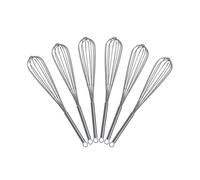 Mini batidor de alambre de 8 pulgadas (paquete de 6) - Acero inoxidable