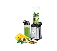 Mini Batidora de vaso - Incluye 2 Vasos Plástico de 0,6L - 4 Cuchillas en Acero Inoxidable - Seguridad Antiapertura - Potencia 300W - Becken